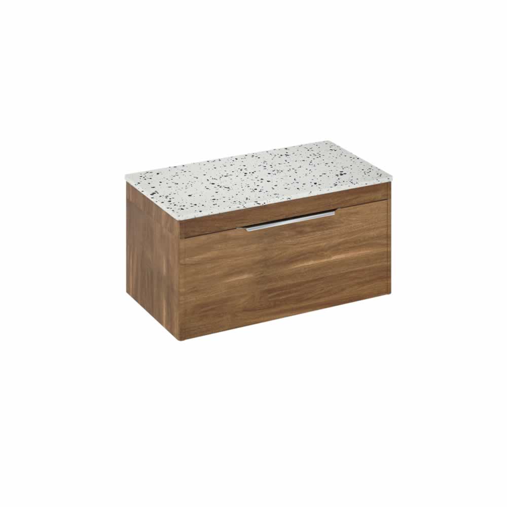 Shoreditch 85cm single drawer Caramel with Ice Blue Worktop